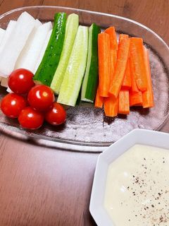 野菜にディップ!アンチョビガーリックマヨ-レシピのメイン写真