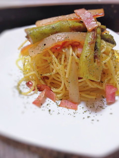 山うどとベーコンのパスタ-レシピのメイン写真