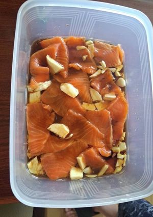 ネギと大葉のサーモンチーズ漬け-レシピのメイン写真