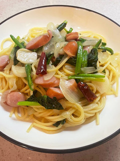味付け簡単!ウィンナーほうれん草パスタ!-レシピのメイン写真