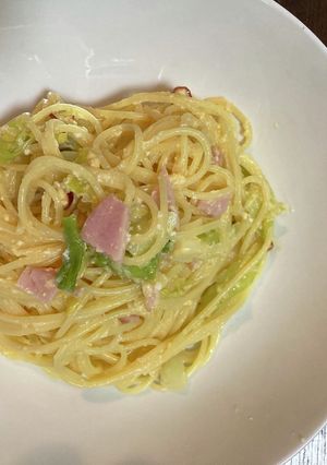 ハムとキャベツのペペロンチーノ 44-レシピのメイン写真