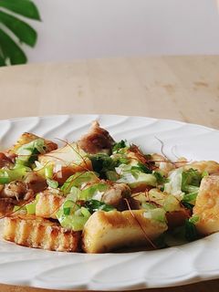 鶏肉と厚揚げの焼肉風☆ネギレモン☆昼ご飯-レシピのメイン写真