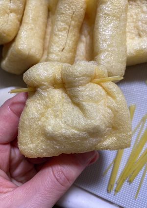 かんたん手作りで安くて美味しいもち巾着-レシピのメイン写真