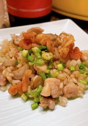 鶏とごぼうとセリの和風パエリア-レシピのメイン写真