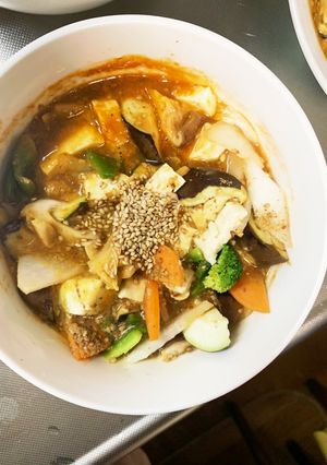 肉無豆腐きな粉爽やかごまプルコギ味野菜炒-レシピのメイン写真