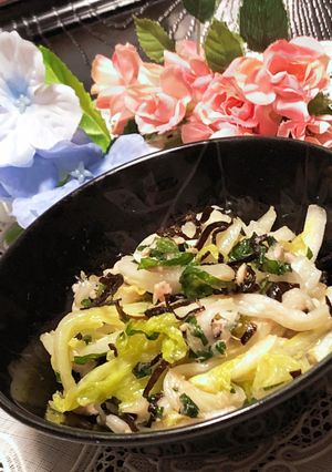 大葉香る✿白菜サラダ✿ツナ塩昆布♪-レシピのメイン写真