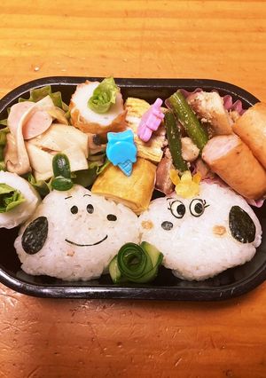 SNOOPYとベルでひな祭りキャラ弁-レシピのメイン写真