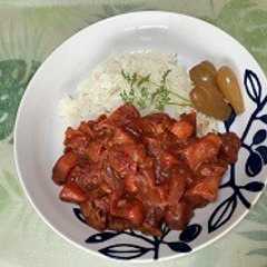A picture of ビーツ入りカレー.