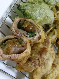 ご飯に合う♡豚肉の金山寺味噌巻き天ぷら-レシピのメイン写真