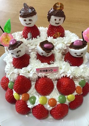 ひな祭りケーキ-レシピのメイン写真