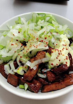 豚レバーのネギ丼-レシピのメイン写真
