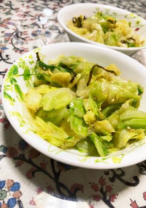 ごま油香る★キャベツの塩昆布あえ-レシピのメイン写真
