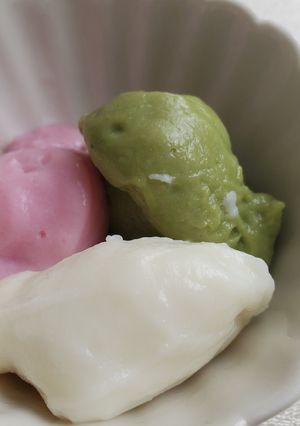 ひなまつり♪菱餅カラー♪簡単♪牛乳もち-レシピのメイン写真