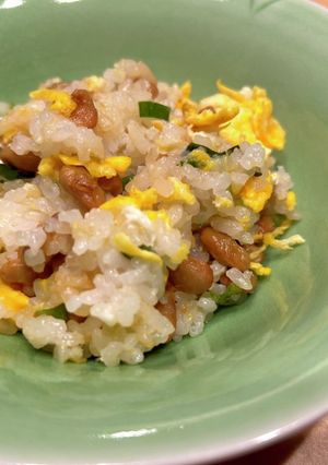 離乳食後期＊幼児食にも、納豆チャーハン！-レシピのメイン写真