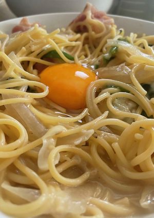 和風クリームパスタ-レシピのメイン写真