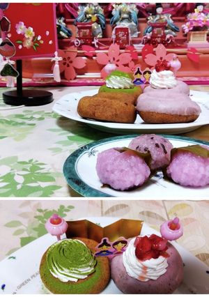 市販のドーナツひな祭りに変身!!-レシピのメイン写真