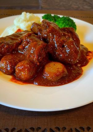 牛すね肉の赤ワイン煮込み-レシピのメイン写真