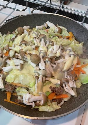 合挽肉と野菜の味噌マヨネーズ炒め-レシピのメイン写真