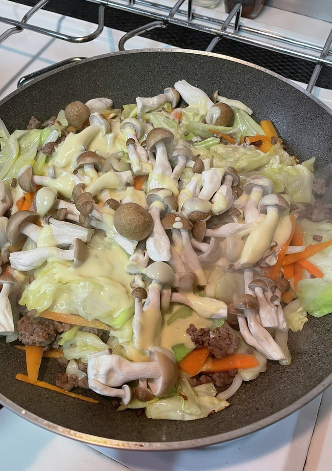 合挽肉と野菜の味噌マヨネーズ炒め-レシピのメイン写真