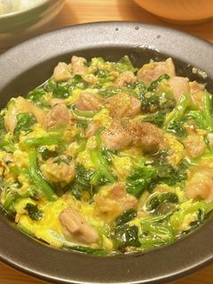 鶏とほうれん草のふわとろ卵炒め-レシピのメイン写真