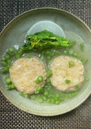 鶏と大根のハンバーグ　インゲンのあんかけ-レシピのメイン写真