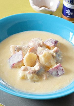ナツメグが優しく香るシュクメルリ風スープ-レシピのメイン写真
