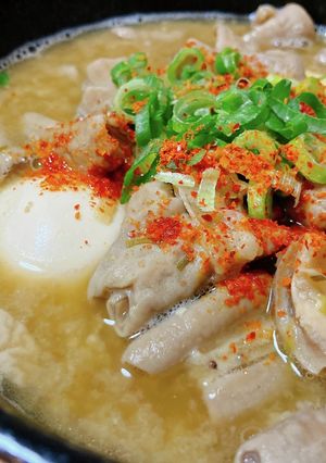 豚もつ煮（煮卵入り）-レシピのメイン写真