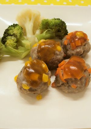 挽肉とれんこんの簡単！レンジ蒸し-レシピのメイン写真