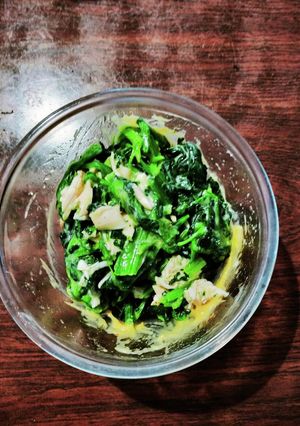 ほうれん草とチキンの味噌マヨ和え-レシピのメイン写真