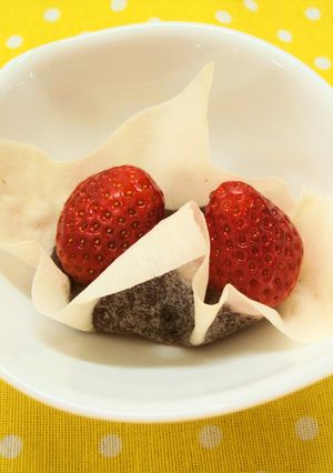 包むだけ手間なしいちご大福-レシピのメイン写真