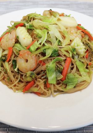 レタスたっぷり海鮮焼ビーフン-レシピのメイン写真