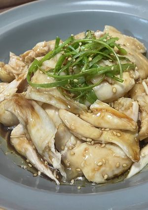 紹興酒漬け茹で鶏の葱油仕立て-レシピのメイン写真