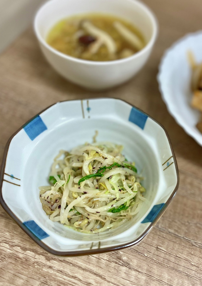 もやしと水菜のゆかり和え＊ここから栄養士-レシピのメイン写真