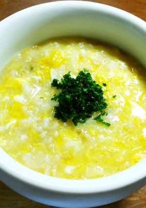 オートミールご飯の玉子粥　オートグローツ-レシピのメイン写真