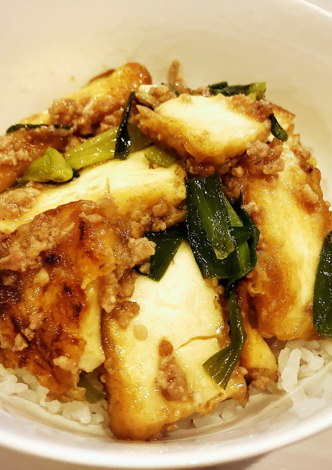 厚揚げとニラのすき煮丼-レシピのメイン写真