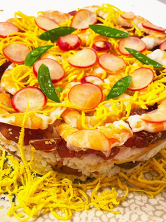 見栄え寿司!雛祭りにケーキ寿司をどうぞ!-レシピのメイン写真