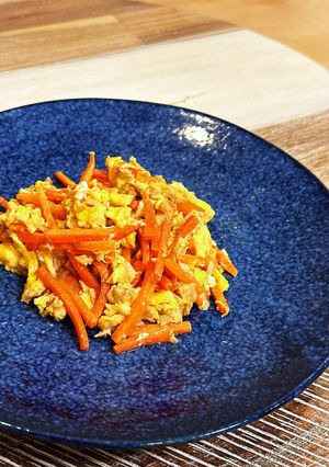 ツナとにんじんのチーズ卵とじ-レシピのメイン写真