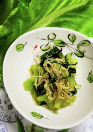 つぼみ菜(子持ち高菜)のじゃこ炒め-レシピのメイン写真