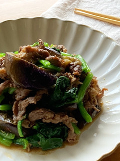 *牛肉と茄子の甘酢炒め追い生姜*-レシピのメイン写真