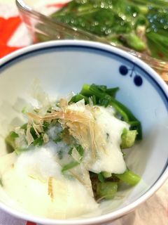 せりの山かけおひたし-レシピのメイン写真
