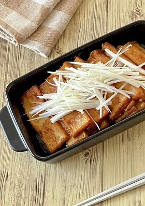 コスパ最高！にんにくと生姜の厚揚げ焼き-レシピのメイン写真