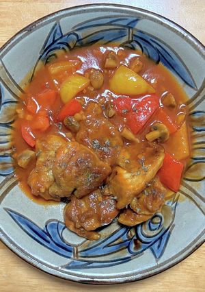 鶏もも肉とマッシュルームのカレー炒め-レシピのメイン写真