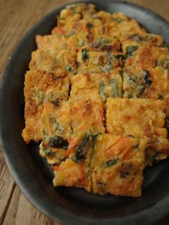 豚肉とにらのもちもちチヂミ-レシピのメイン写真