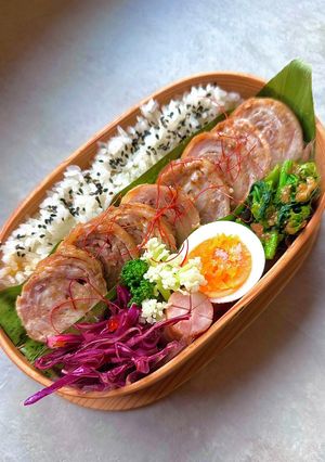 薄切り肉でくるくるチャーシュー-レシピのメイン写真