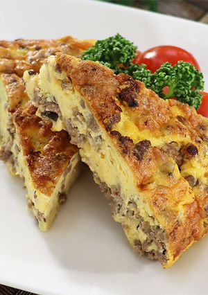 きのことひき肉のスパニッシュオムレツ-レシピのメイン写真