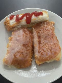 ライスペーパーでハムチートマト焼き-レシピのメイン写真