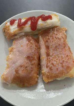 ライスペーパーでハムチートマト焼き-レシピのメイン写真
