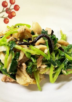 豆苗と切り干し大根のマヨツナ-レシピのメイン写真