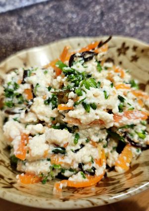 塩昆布だけで～調味料なしの豆腐の白和え-レシピのメイン写真