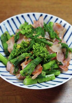 菜の花のベーコン炒め-レシピのメイン写真
